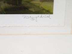 Jann Daughdrill "Near Buck Creek" signed print, framed 26" x 20"