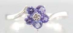 10 KT Gold and Amethyst Ring.  Size 7.25