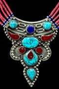 Sterling Silver, Turquoise, and Lapis, Necklace.