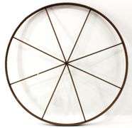 Antique Wrought Metal Spoked Wheel - 24" Dia.