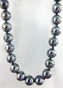 Necklace of black knotted Pearls from Spain, 16", description courtesy of the consignor.