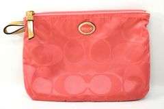 COACH Peach Weekender Tote Bag with Storage / Make-Up Bag.