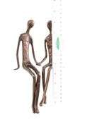 Danya B (Believed to be) Contemporary Romantic Shelf Sitter Bronze Sculptures - Pair