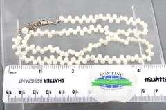 Sterling Silver and Genuine Pearl Necklace.