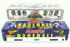 Fleer '91 Baseball Card Sealed Box and Baseball 1991 Edition Baseball Cards and 3-D Hologram Cards