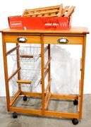 Rolling Island with Drawers, Baskets & Shelves - 27 x 15 x 30