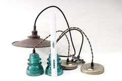 Vintage Glass Insulator Shade Arts & Crafts Pendant Lights - and - Vintage Metal Shade Pendant Light