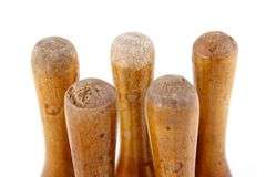 Vintage Carnival Knock-Down Skittle Bowling Pins and Balls