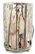 Silver Forest Lamp with Rock Salt Filler Accent Light / Night Light - 7 x 4