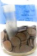 300 Wheat Pennies, three 1976 Eisenhower Dollars, 4 "gold" dollars , 2 Susan B Anthony dollars and more a