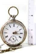 European Key wind and set pocket watch with .800 coin silver hunter case ,