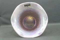 Signed and Dated 2000 - George Fenton Velva Rose Stretch Art Glass Centerpiece - 6 x 7