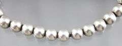 Sterling Silver Beaded Necklace and Bracelet Set.