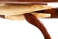 Mahogany (Believed to be) Wood P-38 Lightning WWII Fighter Twin-Boom, Twin-Engine Desktop Model Airplane