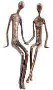 Danya B (Believed to be) Contemporary Romantic Shelf Sitter Bronze Sculptures - Pair
