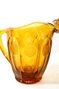 Fostoria Amber Coin  Glassware.