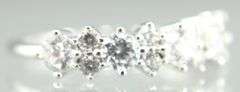 Sterling Silver Ring set with brilliant cut CZ, size 7 1/4.