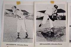 14 Player Photo Cards for the Milwaukee Braves. 1958-1960.
