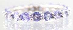 Tanzanite (tested) and Sterling Silver Ring, size 7.