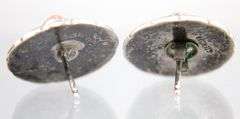 Sterling Silver Native American Earrings with coral accents