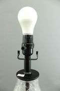 Crackle Glass Table Lamp - Pair.  24"