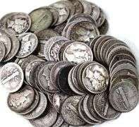 Mercury and Barber silver dimes , 90 items