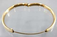 14 KTGF child's hinged bangle Bracelet, in a gift box.