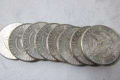 1964 Kennedy Silver Half Dollars ( uncirculated ) , 8 items