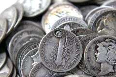 Mercury and Barber silver dimes , 90 items