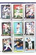 Topps and Other Sports Trading Cards in Protective Sleeves and Binder