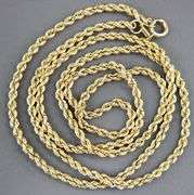 14 KT Gold rope Necklace, 18".    (2.40 gm)