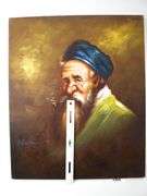 Benson "Rabbi" signed oil on canvas 24" x 20"