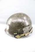 Antique World War II / Korean War Eras Steel Metal Military Combat Helmets - Believed to be