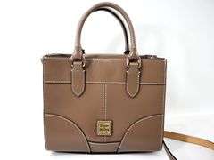 Dooney & Bourke Taupe Jayne Satchel Handbag.