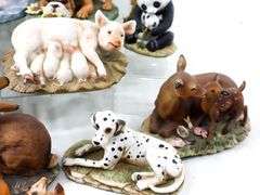 Vintage Masterpiece Porcelain by "HOMCO" Figurines.  Deer, Tiger, Rabbits, Horse, Raccoon & More.