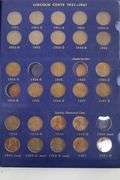 Three Lincoln Cents Collection Books. One book has 22 Coins, the second 28 coins, and the Deluxe book has 66 coins 1941-1969 "D", some uncirculated and steel cents included. 116 Coins Total