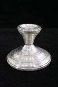 Sterling Silver Reinforced with Cement Candle Holder - Pair.