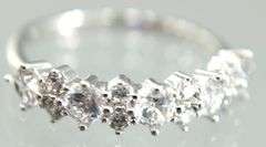 Sterling Silver Ring set with brilliant cut CZ, size 7 1/4.