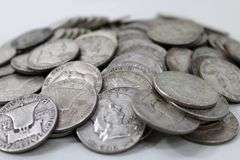 ONE HUNDRED ( 100 ) SILVER Franklin half dollars , $50 Face value