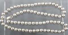 Sterling Silver Beaded Necklace and Bracelet Set.