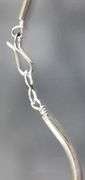 Multi strand liquid Sterling Silver Necklace with Sterling findings.