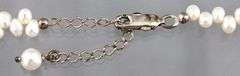 Sterling Silver and Genuine Pearl Necklace.