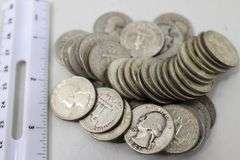 Washington Silver Quarters 40 items , $10 face value