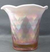 Signed and Dated 2000 - George Fenton Velva Rose Stretch Art Glass Centerpiece - 6 x 7