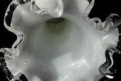 Fenton Glass - Silver Crest Ruffled Edge Milk Glass Art Glass Basket, Vases, and More
