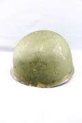 Antique World War II / Korean War Eras Steel Metal Military Combat Helmets - Believed to be