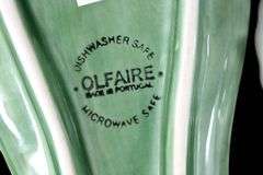 Divided Serving Dish / Wooden Salad Serving Ware Made in Italy &  Olfaire Green Leaf Spoon Rest Made in Portugal.