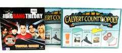 Localized and Other Games:  "Calvert County Opoly" (Two) - and - The Big Bang Theory Trivia Game
