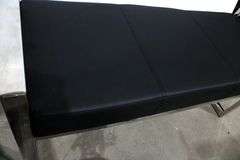 MCM Metal Art Demi Arms Upholstered Seat Bench - 40 x 15 x 20