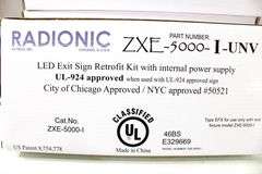 Radionic ZXE-5000-I-UNV LED Exit Sign Retrofit Kits